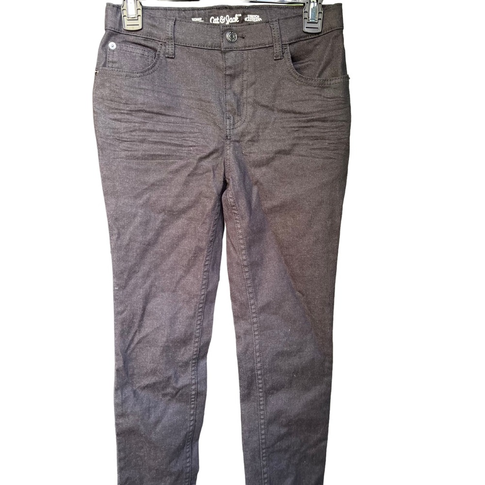 Cat And Jack Black Skinny Stretch Boy Jeans Sz 12